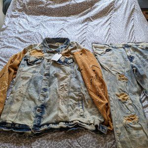 DENIM JACKET AND JEANS  SET